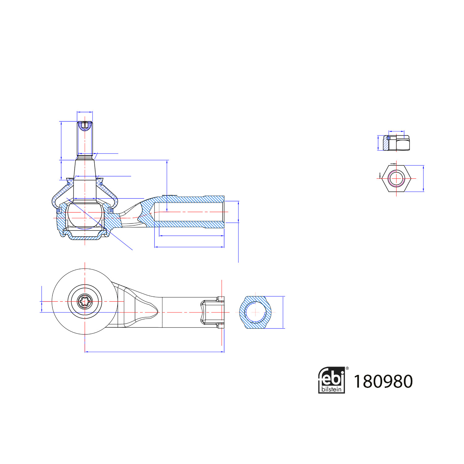 febi 180980 Tie Rod End bilstein group partsfinder Official