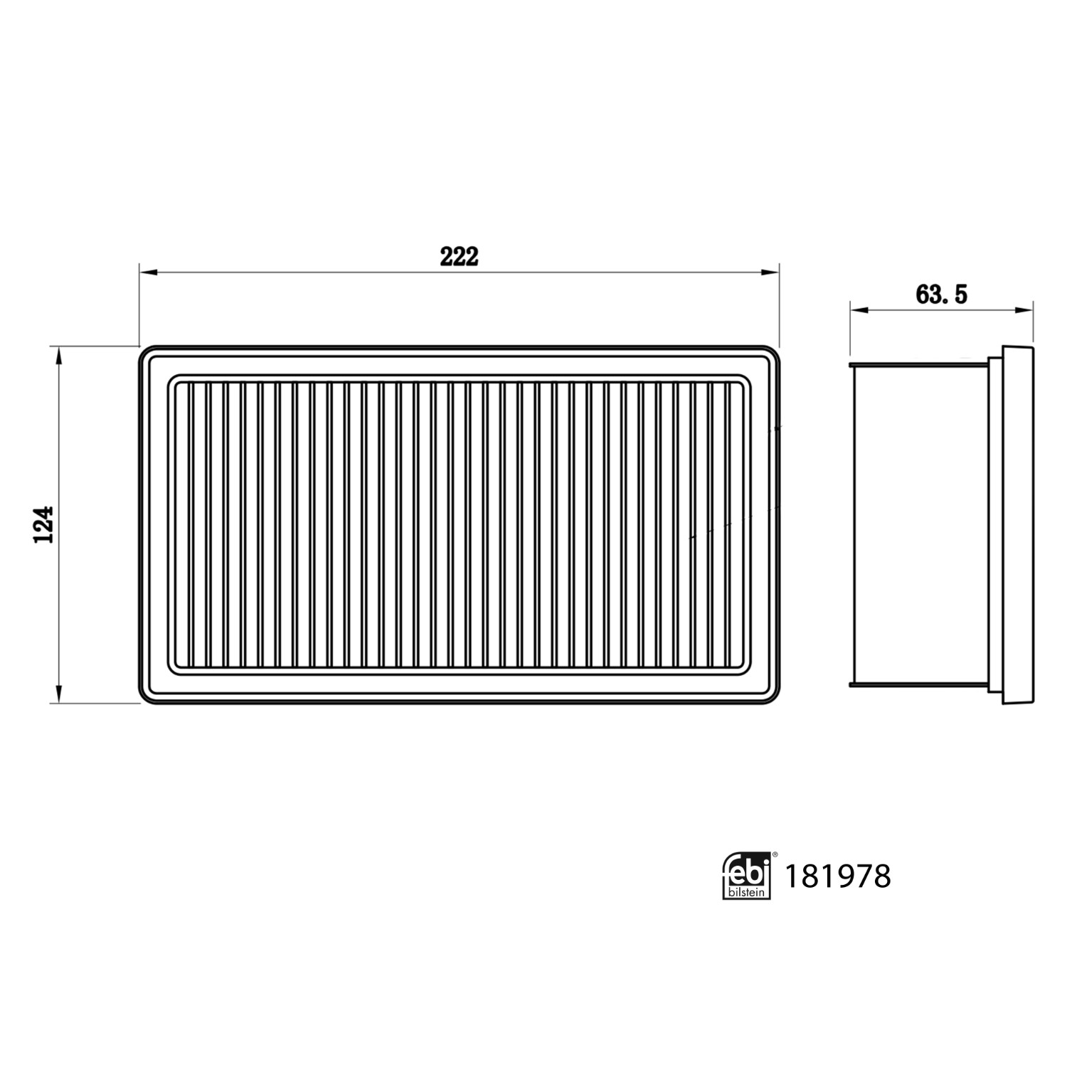 febi | 181978 | Air Filter | bilstein group partsfinder | Official ...