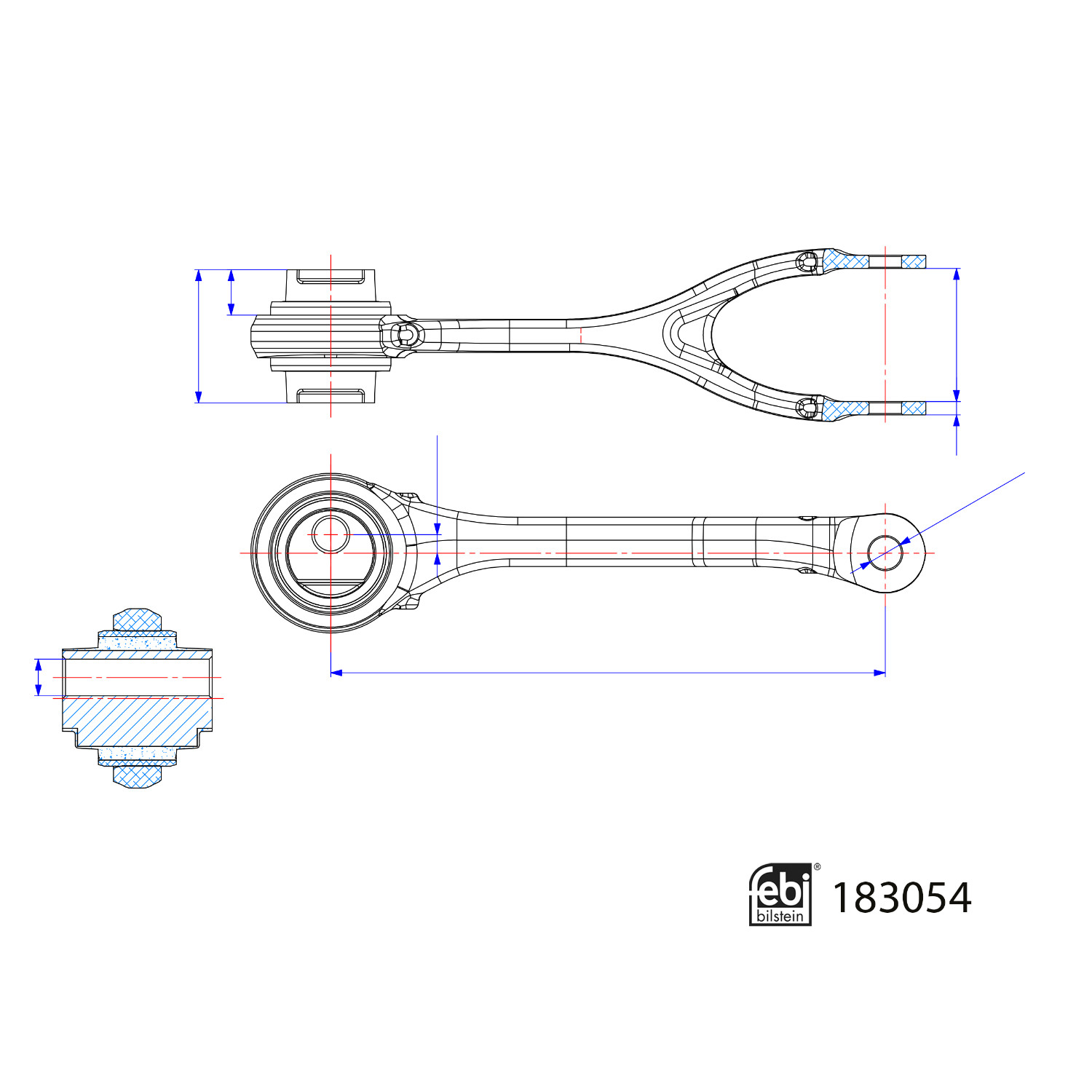 Febi 183054 control arm with bush bilstein group partsfinder