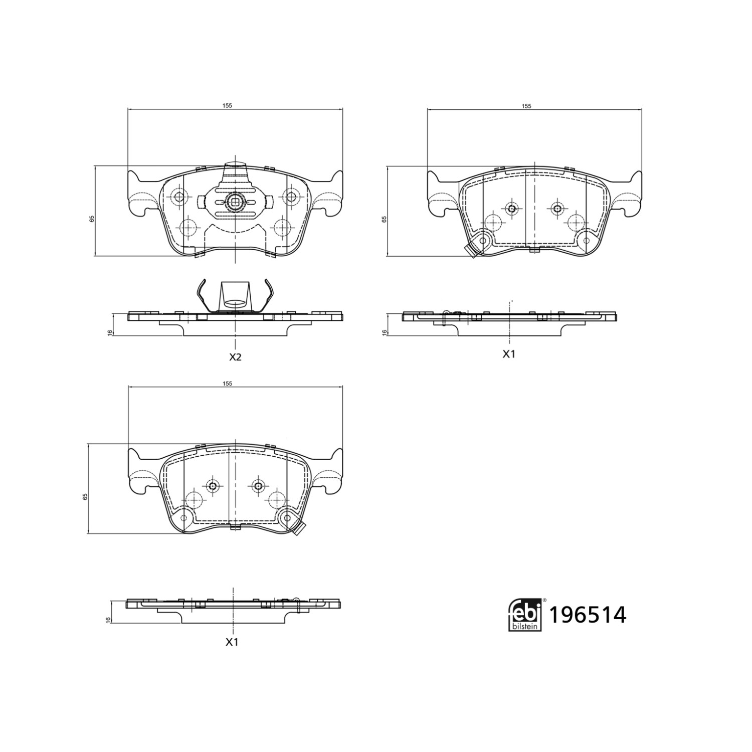 Pédale De Frein Febi 5219 - Compatible VW Transporter, LT - Qualité D'Origine