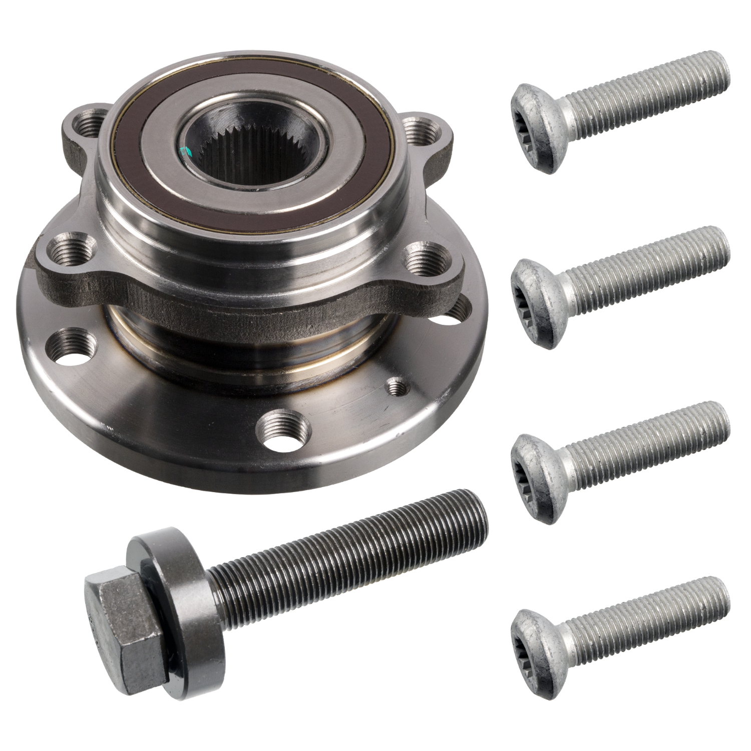 febi | 27317 | Wheel Bearing Kit with wheel hub, ABS sensor ring