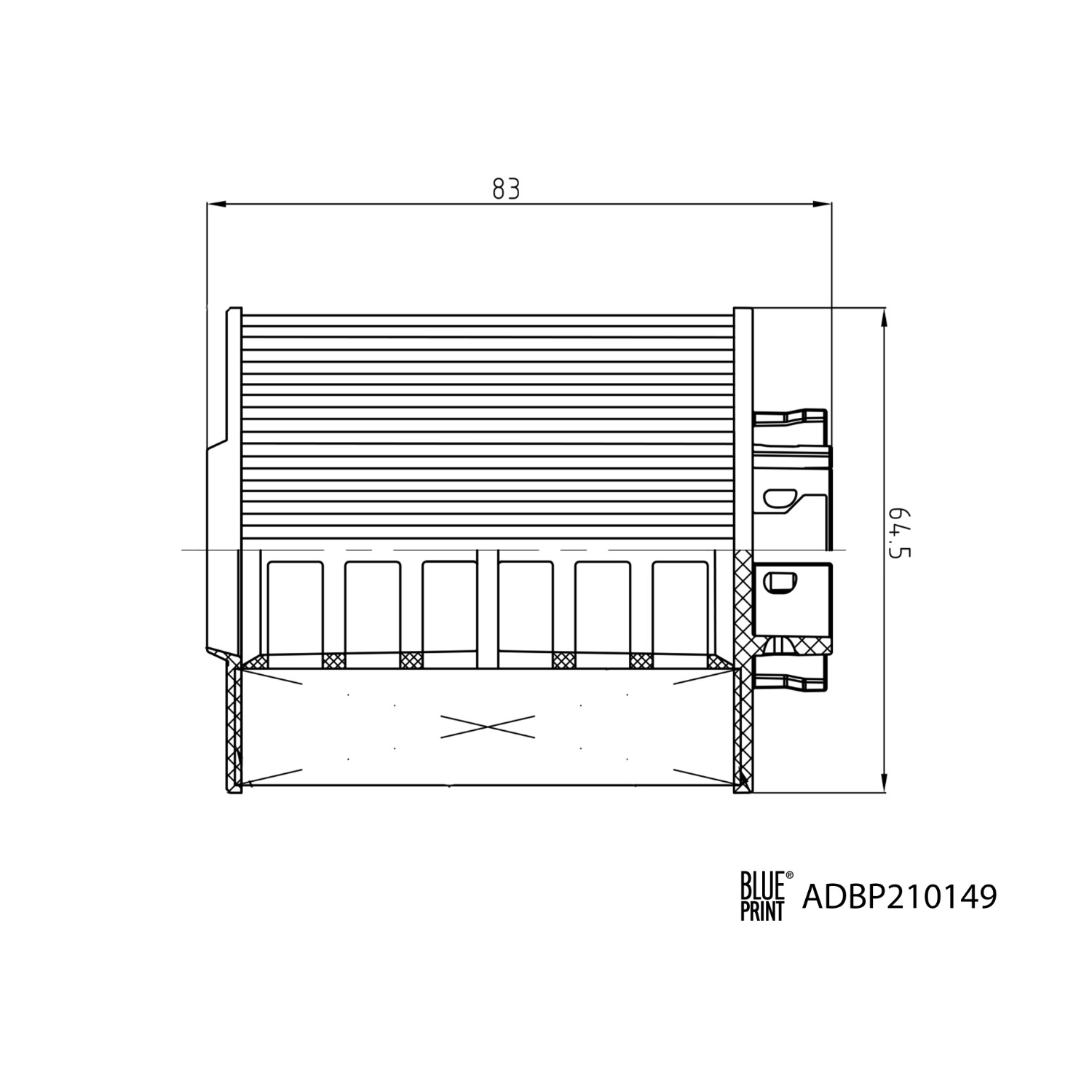 Blue Print ADBP210149 Oil Filter with seal and additional parts